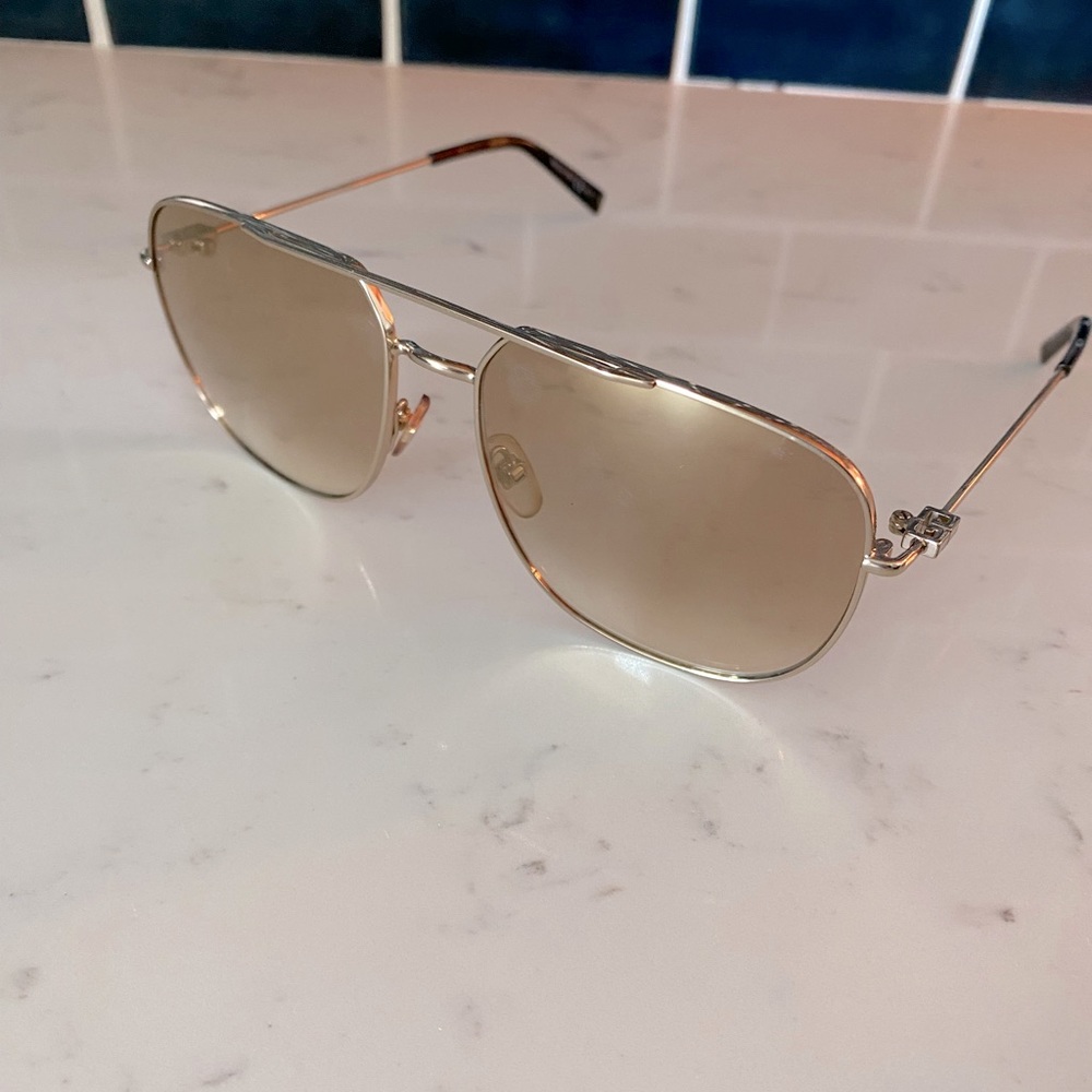 Givenchy 7195 sunglasses gold mirrored frames